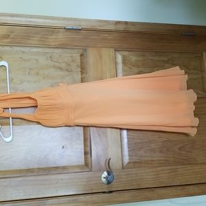 Tangerine halter dress